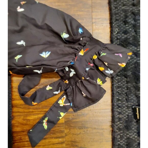Unbranded NEW WOMEN'S PLUS Black A-Line Shirt with Multicolored Butterflies. XXL - Picture 3 of 13